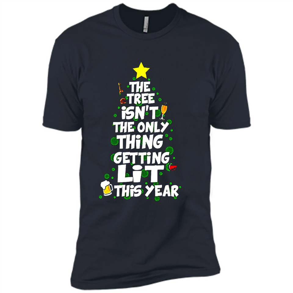 Funny Christmas Tree Drinking Sweatshirt Adult Boozy Festive - Premium Short Sleeve T-Shirt