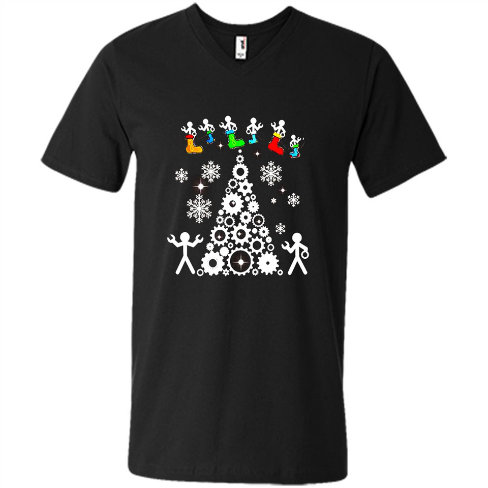 Funny Mechanics Ugly Christmas 2018 - Men's V-Neck