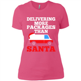 Delivering More Packages Than Santa Shirt - Postal Gift - Ladies' Boyfriend T-Shirt