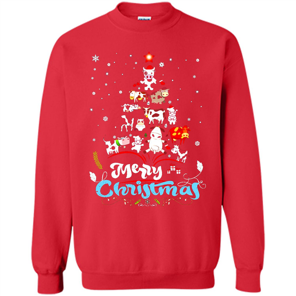 Christmas Ugly Sweater Animal Tree Pine Merry Christmas - Sweatshirt