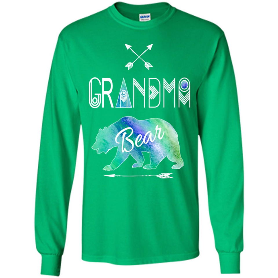 Grandma Bear Shirt Tribal Family Vacation & Camping Tee - Long Sleeve T-Shirt