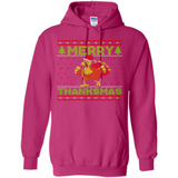 Merry Thankmas Ugly Xmas Thanksgiving Turkey Sweatshirt - Hoodie