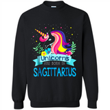 Unicorns are born in Sagittarius Birthday Rainbow Custom Ultra Cotton