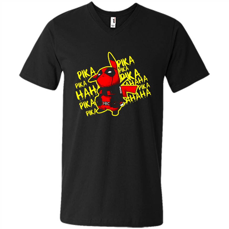Pikachu Deadpool T-Shirt PINGPONG - Men's V-Neck