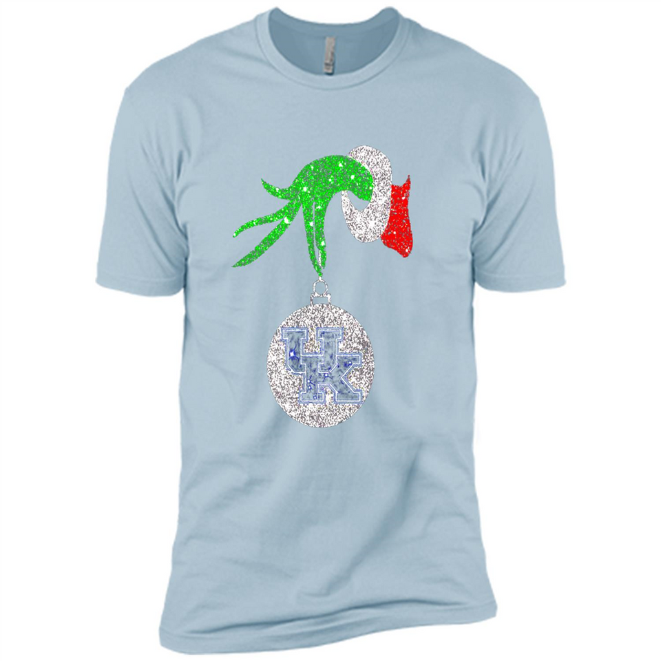 Amazing shirt Kentucky Wildcats Glitter Grinch Monogram Ornament Christmas Gift - Premium Short Sleeve T-Shirt