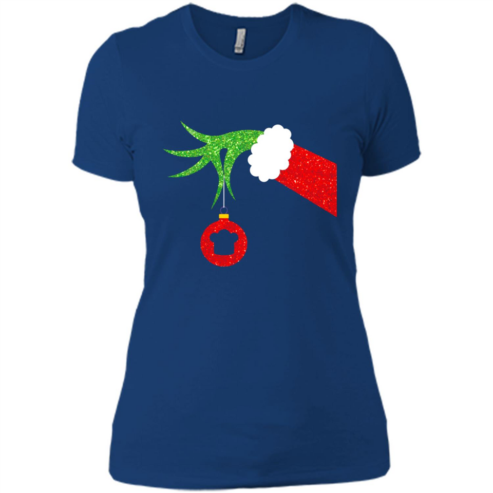 Funny Grinch Hand Holding Chef Ornament Christmas PING PONG