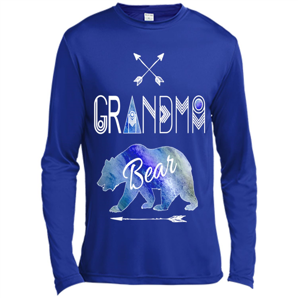 Grandma Bear Shirt Tribal Family Vacation & Camping Tee - Canvas Long Sleeve T-Shirt