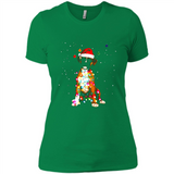 Christmas Lights Boxer Dog Funny Xmas Sweatshirt - Ladies' Boyfriend T-Shirt