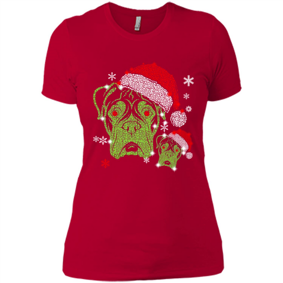 Boxer Dog diamond Christmas - Ladies' Boyfriend T-Shirt
