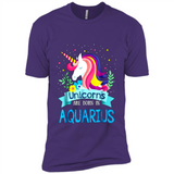 Unicorns are born in Aquarius Birthday Rainbow Gift Custom Ultra Cotton