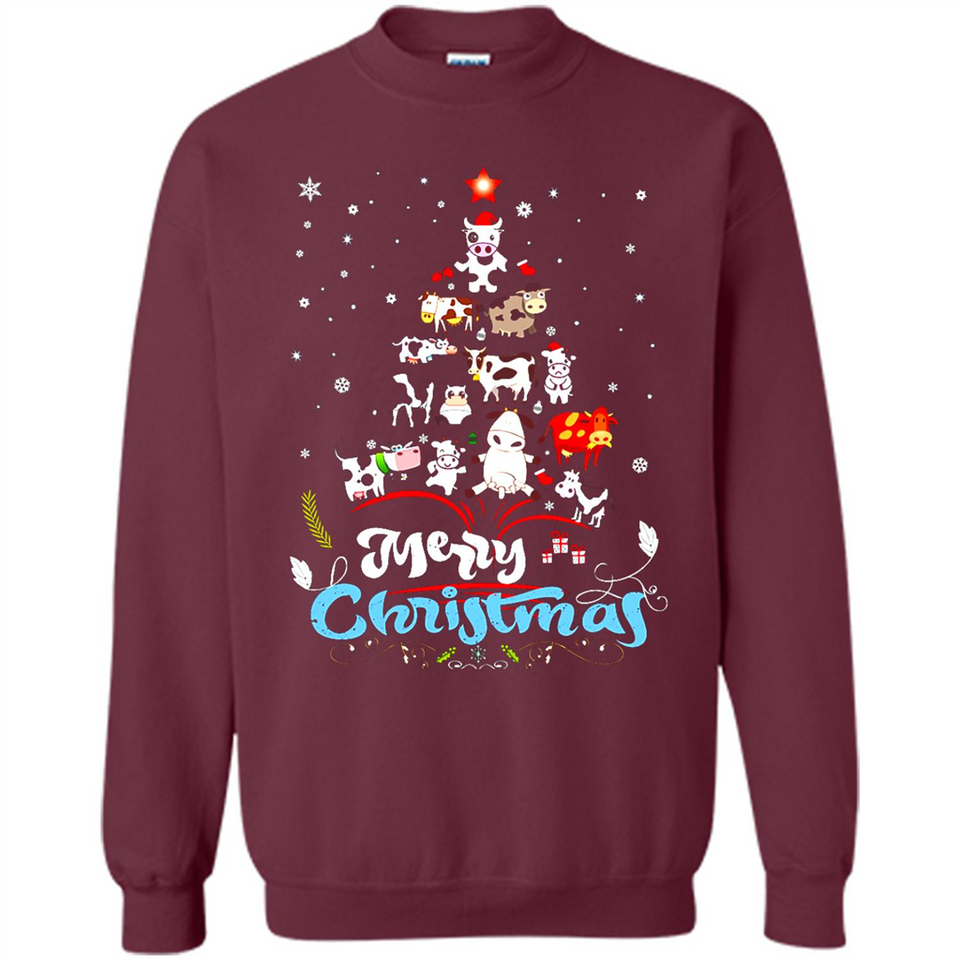 Christmas Ugly Sweater Animal Tree Pine Merry Christmas - Sweatshirt