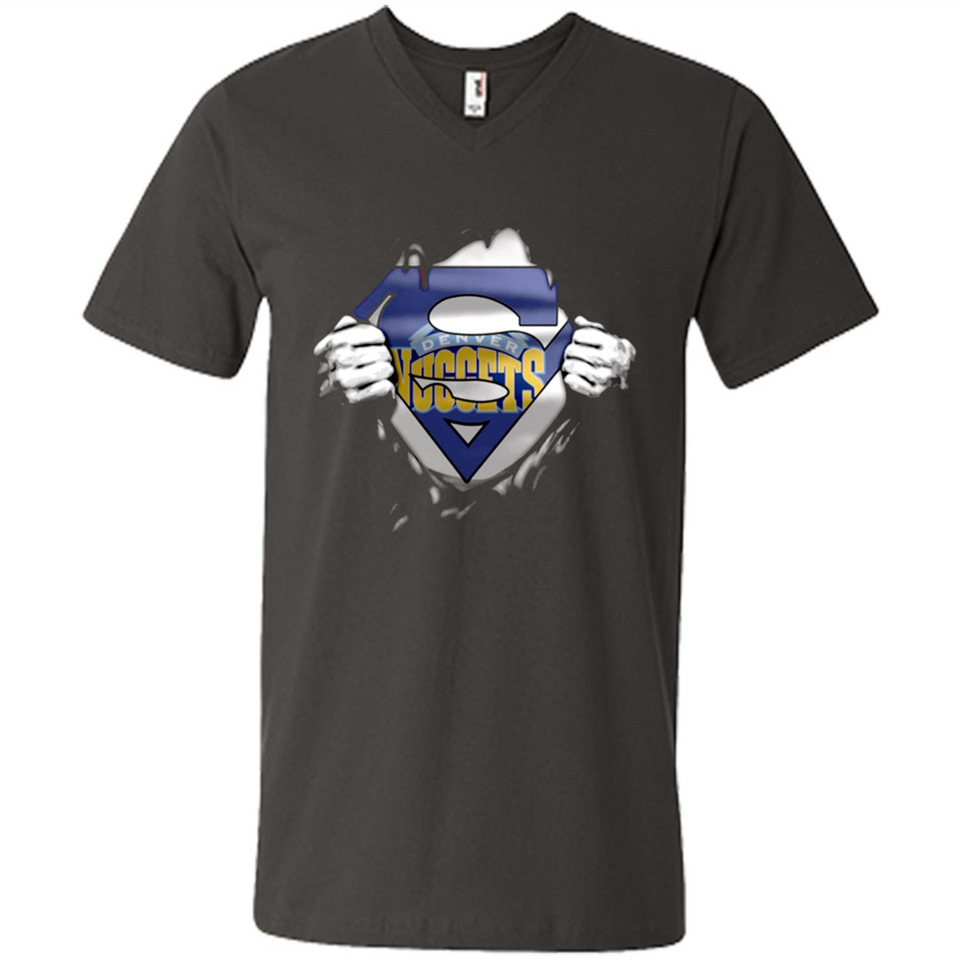Denver Nuggets And Superman Fans - Men's V-Neck