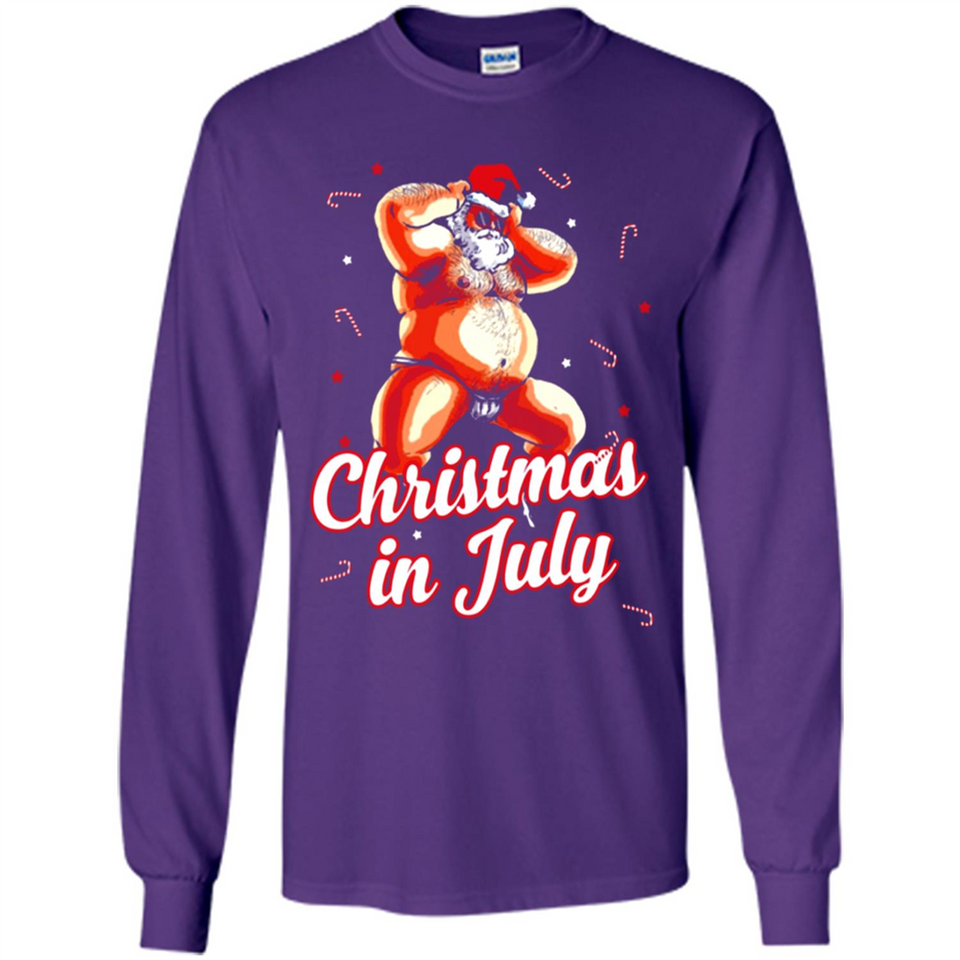 Christmas In July - Funny Dancing Santa - Long Sleeve T-Shirt