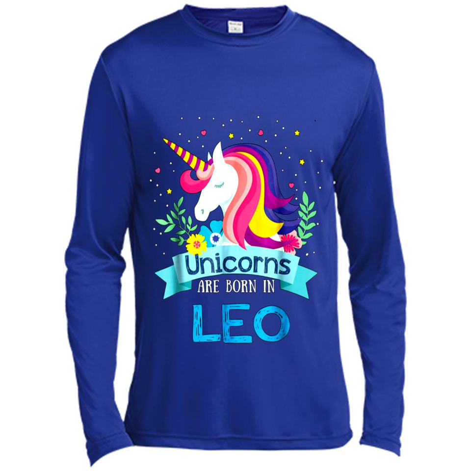 Unicorns are born in Leo Birthday Rainbow Gift Ladies Custom