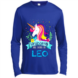 Unicorns are born in Leo Birthday Rainbow Gift Ladies Custom