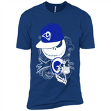 Jack Skellington The Nightmare Before Christmas-Rams Football - Premium Short Sleeve T-Shirt