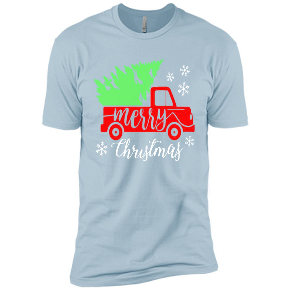 Vintage Christmas Classic Truck T-Shirt with Snow and Tree