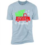 Vintage Christmas Classic Truck T-Shirt with Snow and Tree