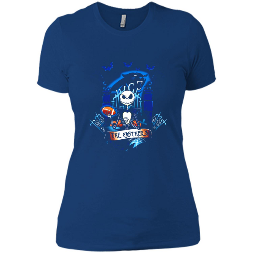 Carolina Panthers Halloween The Nightmare Before Christmas - Ladies' Boyfriend T-Shirt