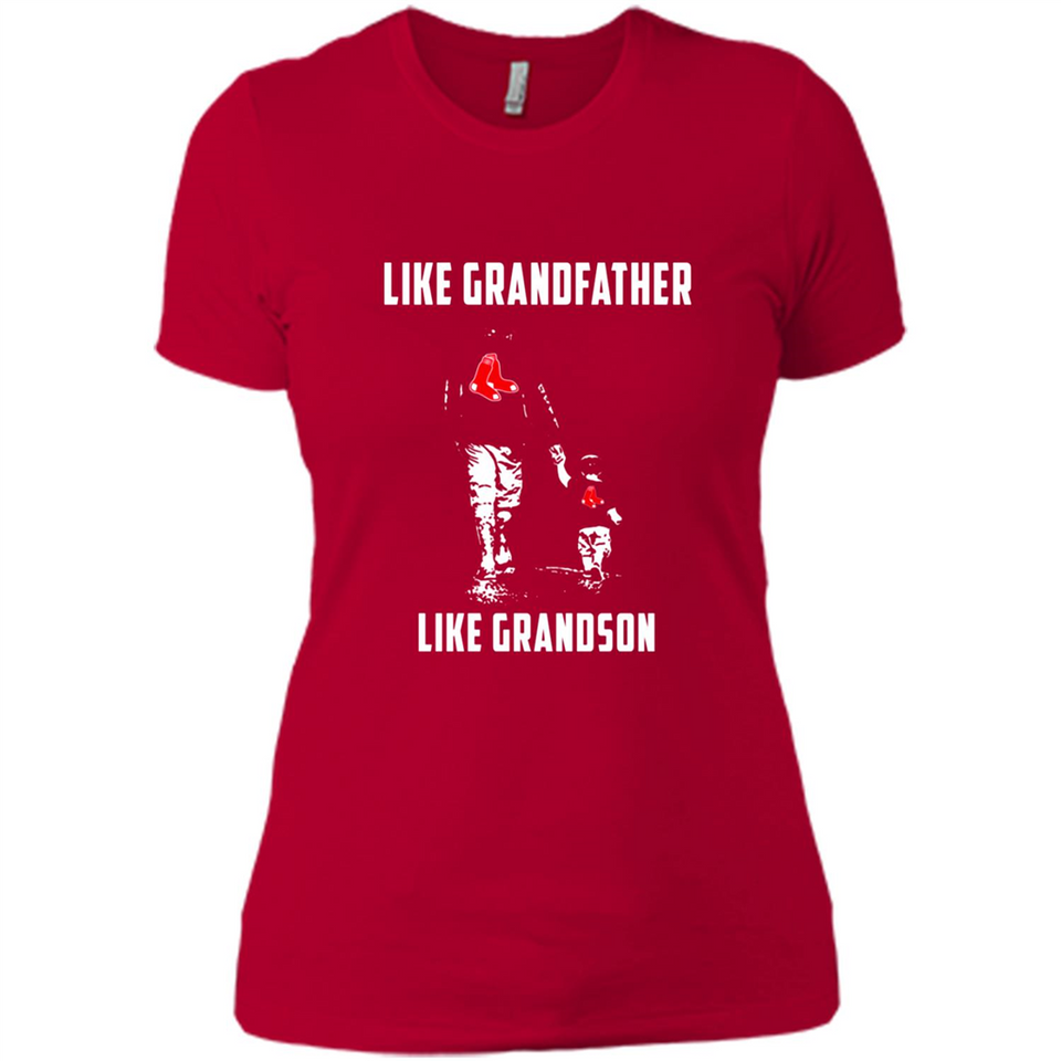 Boston Red Sox GrandFather Like GrandSon - Ladies' Boyfriend T-Shirt