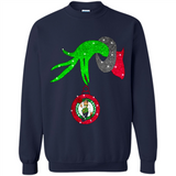 GRINCH HAND HOLDING BOSTON CELTICS NBA GLITTER CHRISTMAS PINGPONG