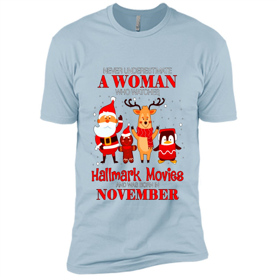 Never Underestimate A November Woman Watches Hallmark Movies Sweatshirt PINGPONG