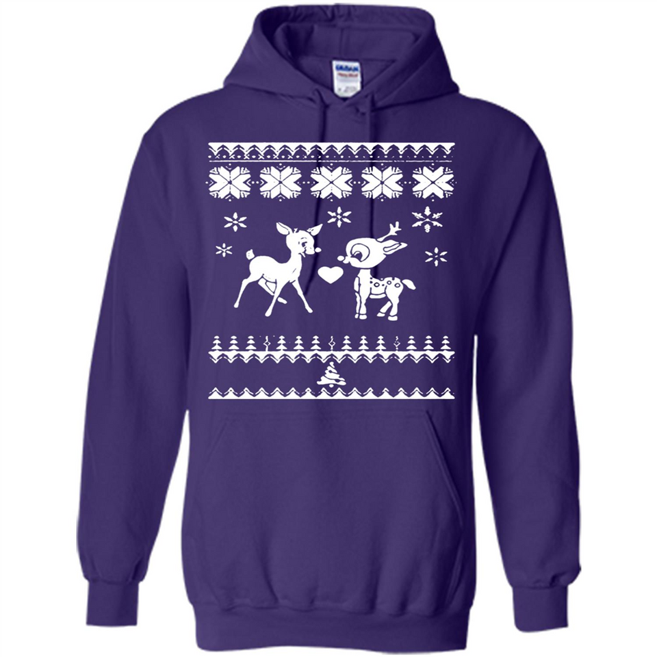 Rudolph and Clarice Ugly Christmas Sweater - Hoodie