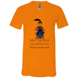 Mary Poppins Clipart You Can Just Supercalifuckilistic Kissmyassadocious MERCHCUTE - Canvas Unisex V-Neck