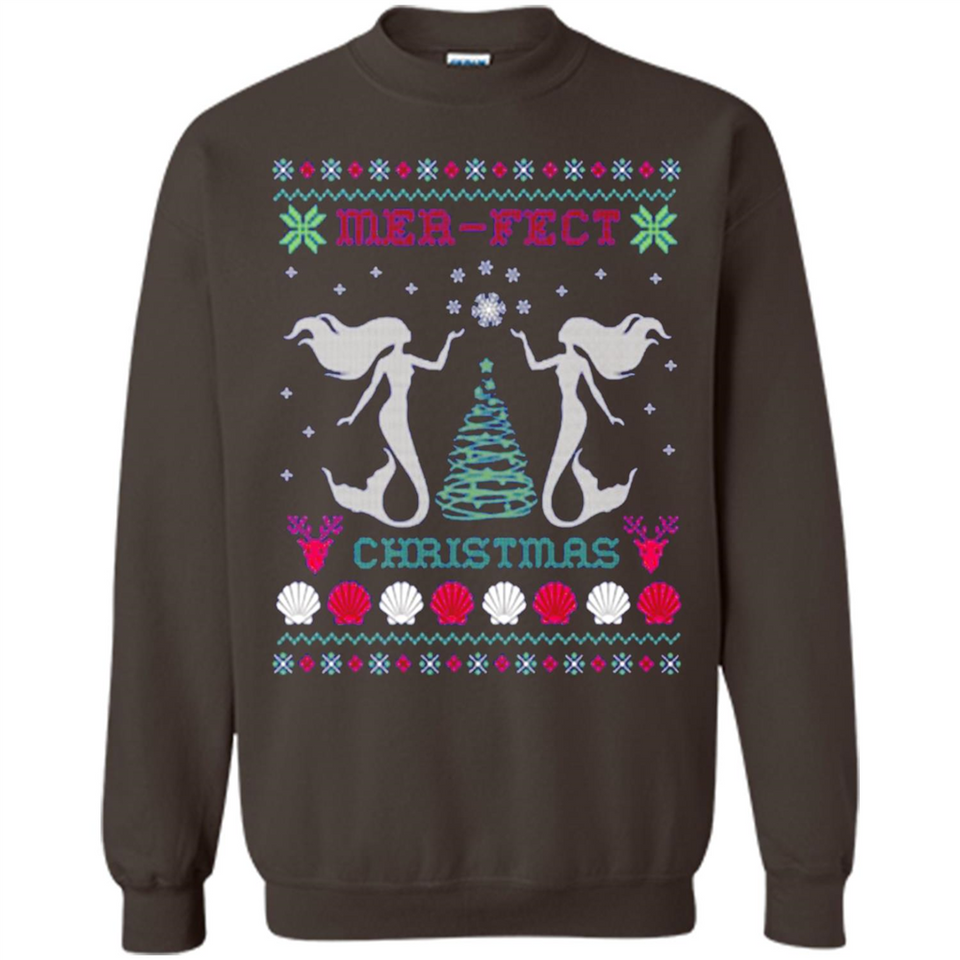 Mermaid Mer-Fect Ugly Christmas Sweater - Sweatshirt