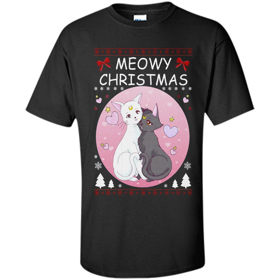 Sailor Moon Yin Yang Cat Love Ugly Christmas Sweater - Shirt