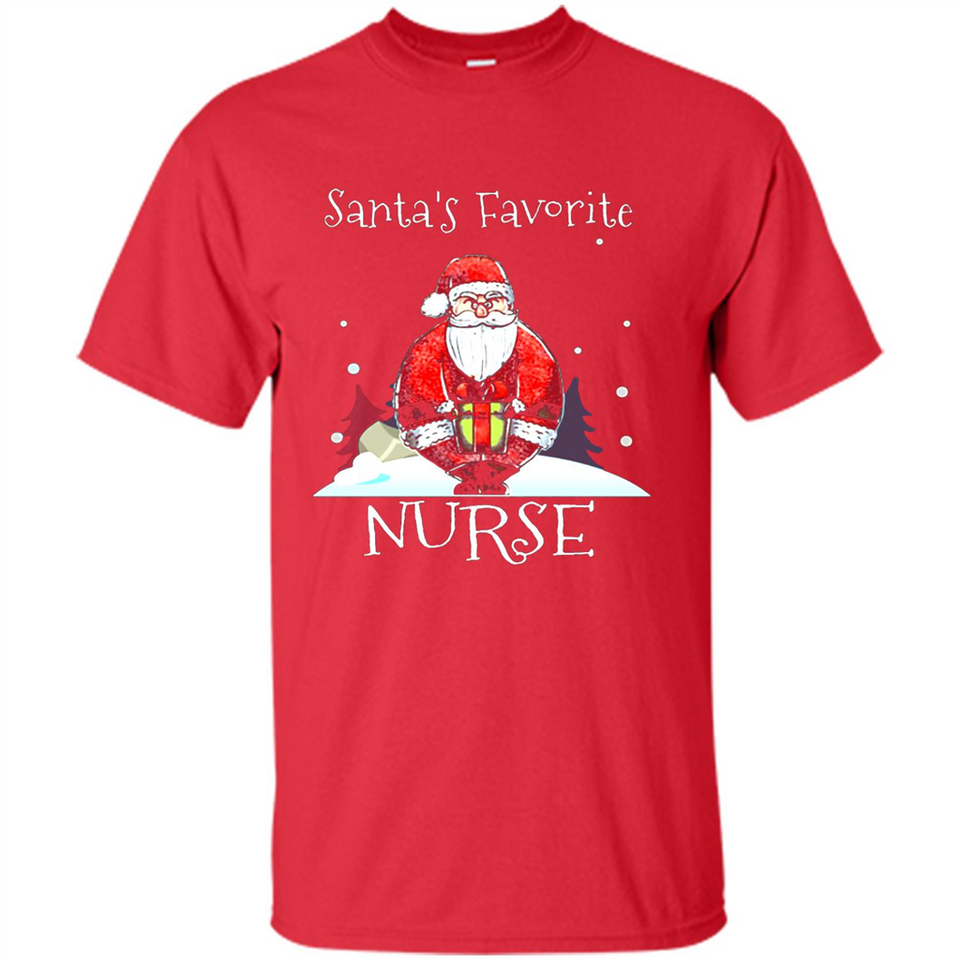 Funny Christmas Nurse Shirt, Santa_s Favorite Nurse - Shirt
