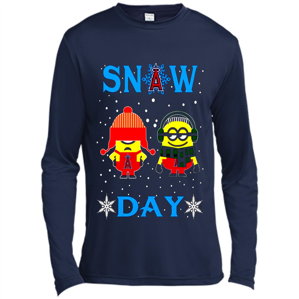 Snow Day Shirt For Los Angeles Angels Vs Minion Fans pingpong