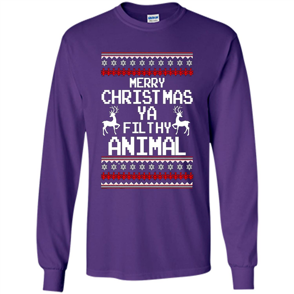 Merry Christmas ya filthy animal ulgy sweater PINGPONG