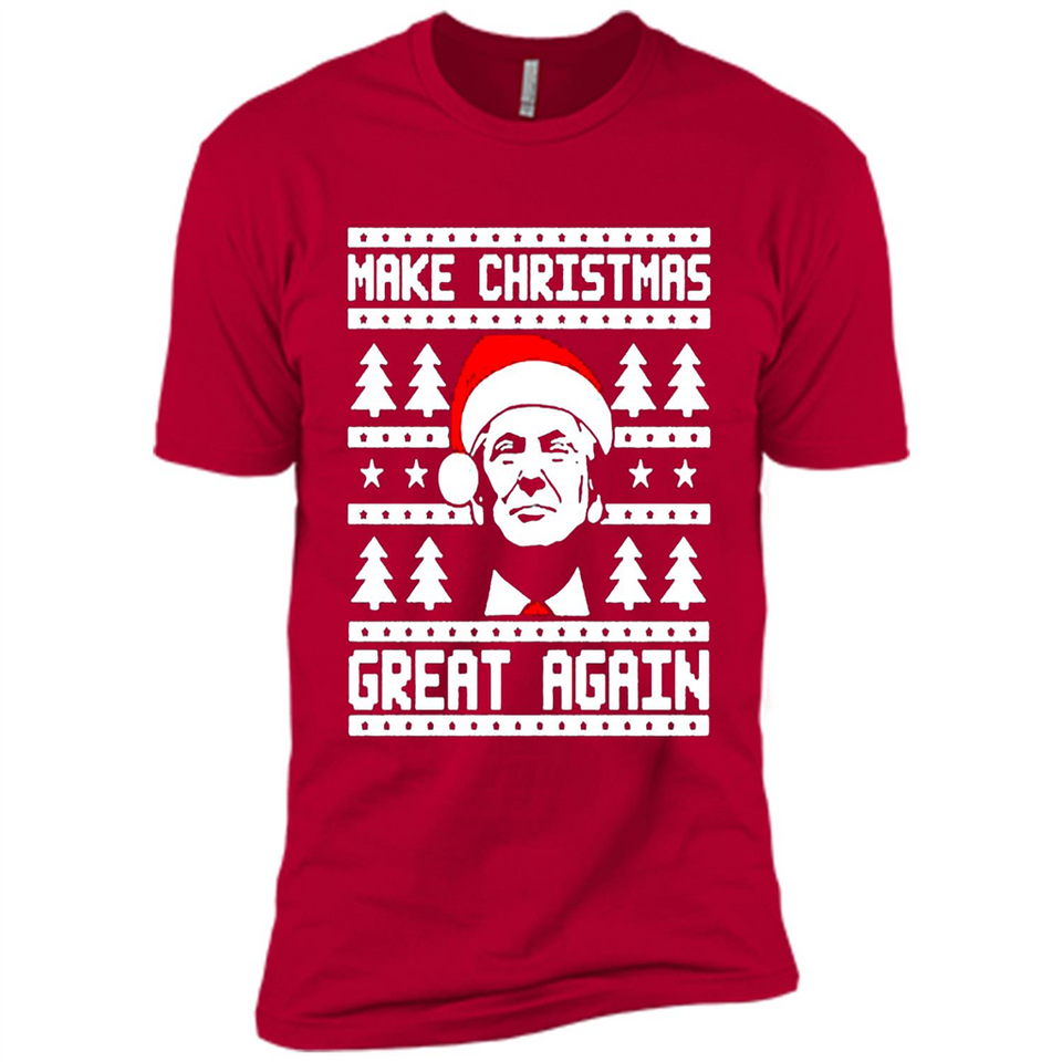 Fabulous Make Christmas Great Again Trump Ugly Christmas - Premium Short Sleeve T-Shirt