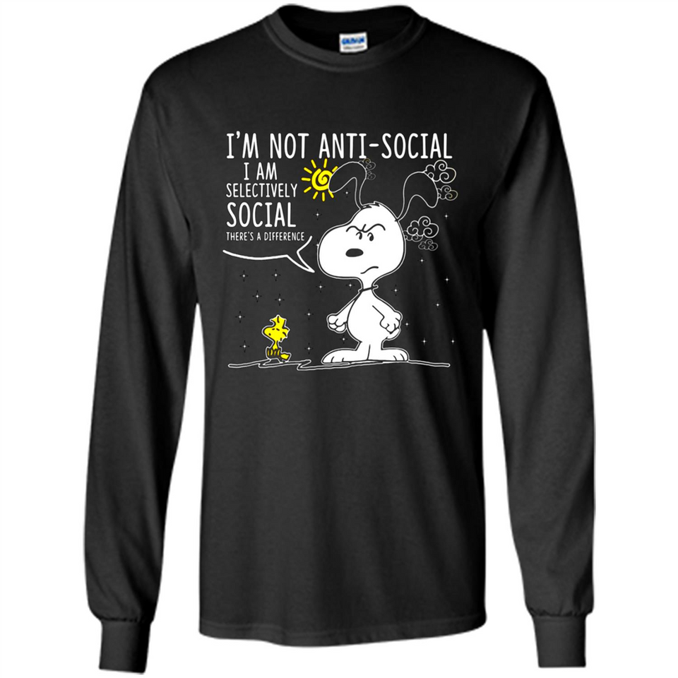Snoopy I'm Not Anti-Social I Am Selectively Social