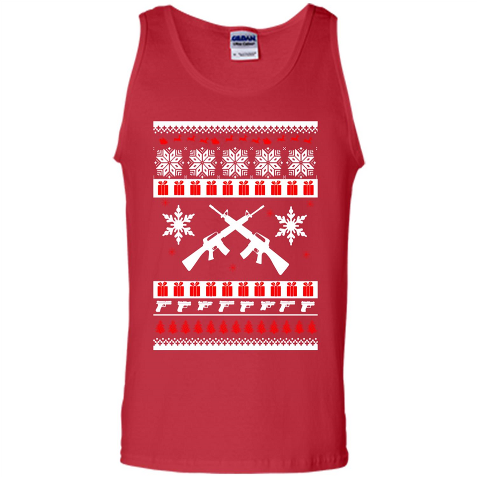 Rifle I Want Rifle Guns For Christmas ugly - Tank Top