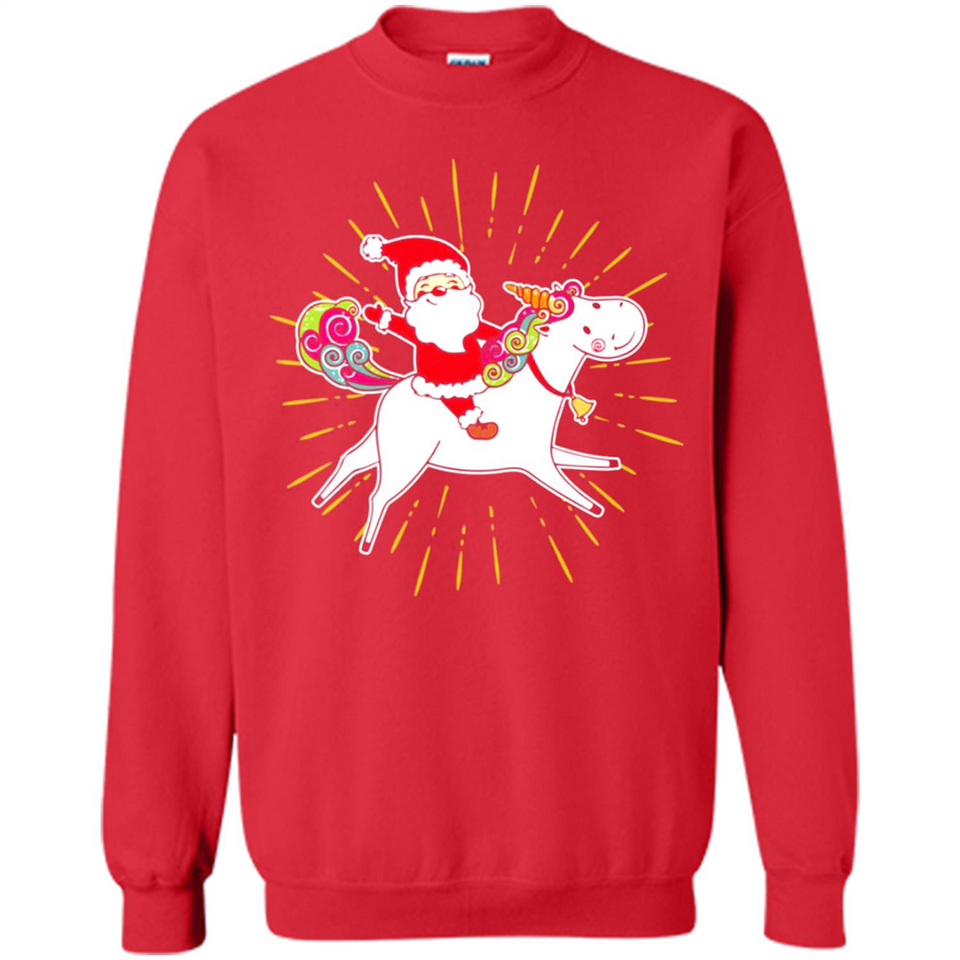 Unicorn And Santa Christmas - Sweatshirt