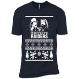Puro Pinche Raiders Ugly Christmas Sweater - Premium Short Sleeve T-Shirt