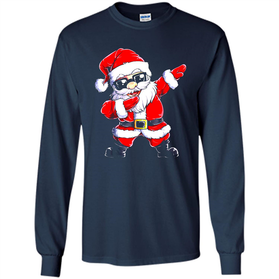 Christmas shirt Dabbing Santa Claus Xmas Gift - Long Sleeve T-Shirt