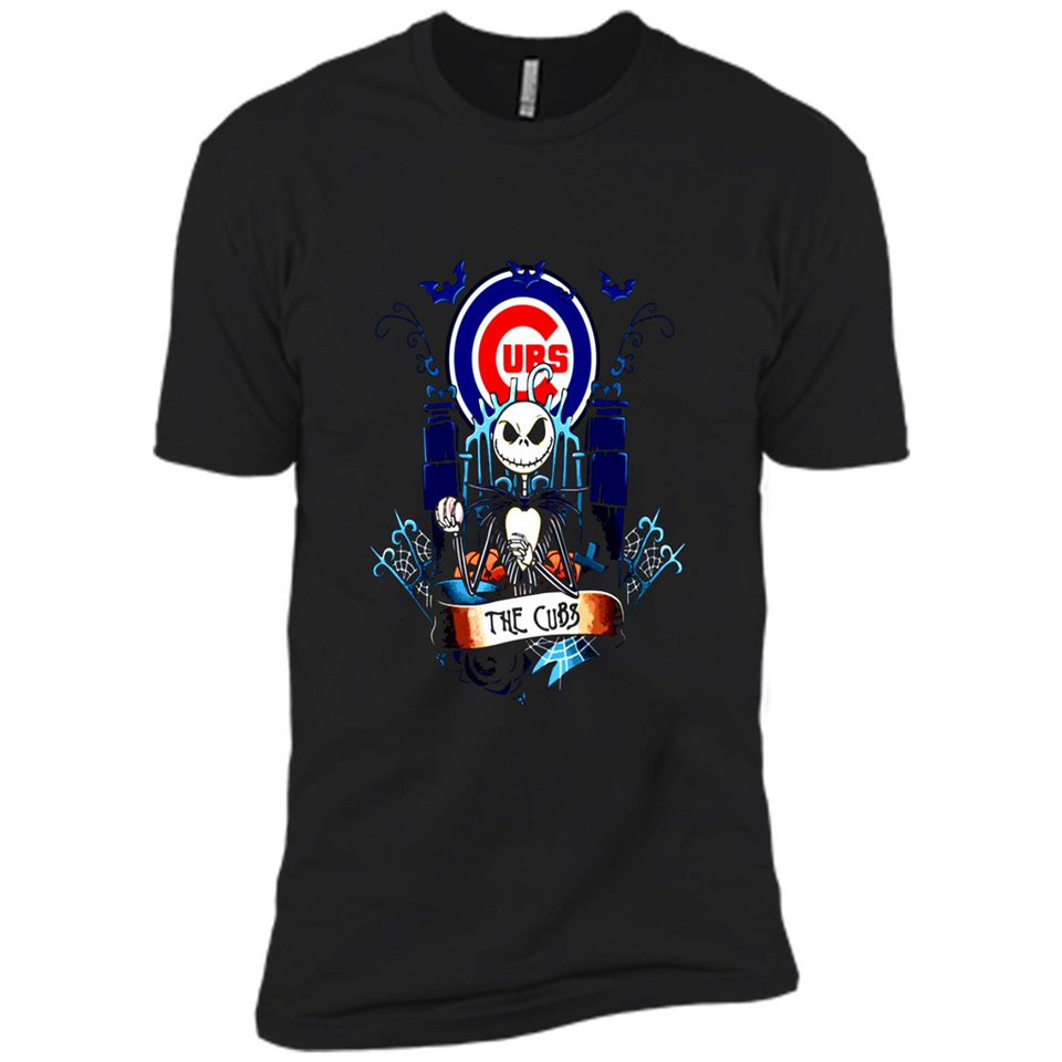 Chicago Cubs Halloween The Nightmare Before Christmas - Premium Short Sleeve T-Shirt