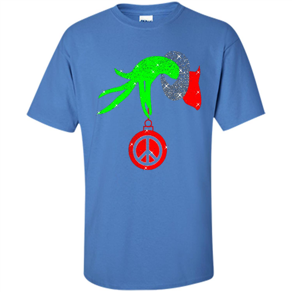 Christmas The Grinch Hand Holding Hippie Ornament - Shirt