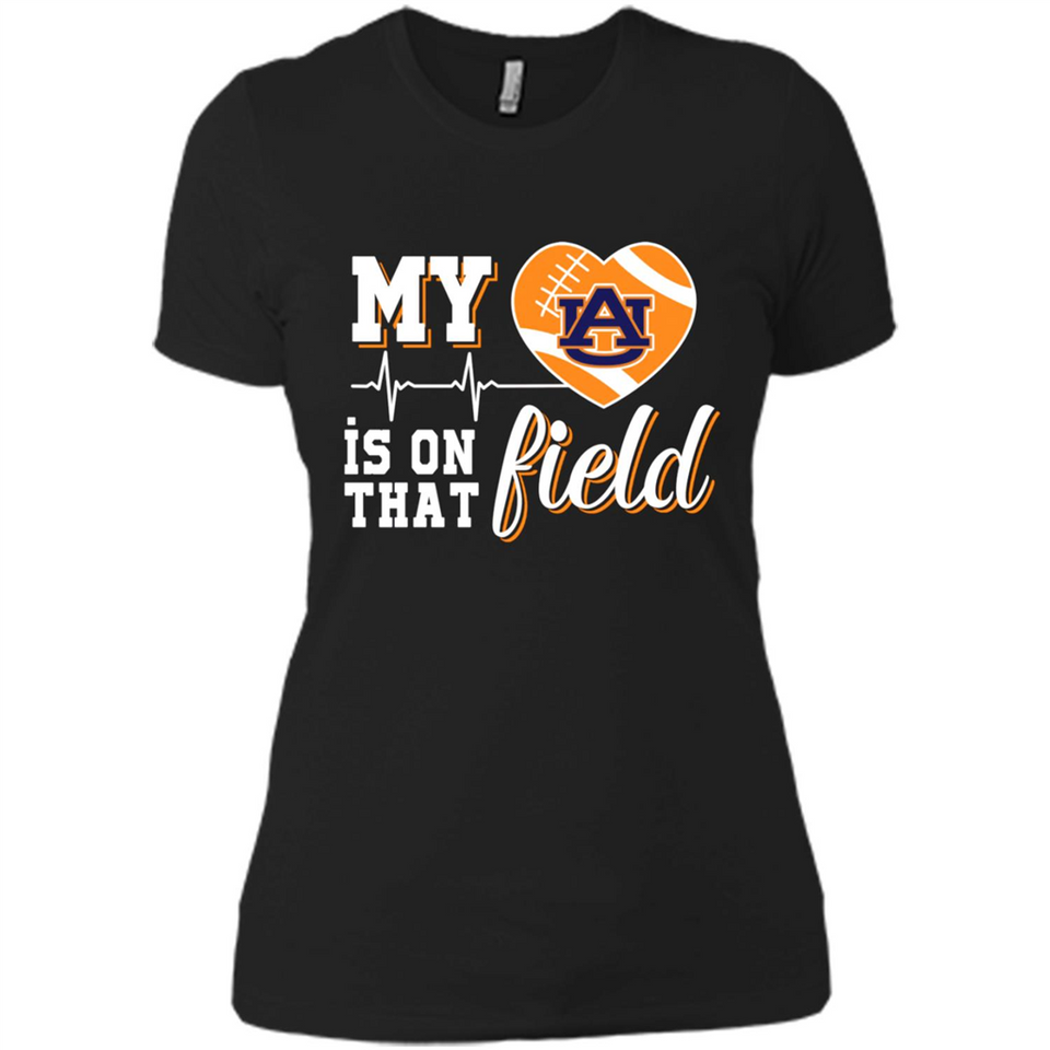 Auburn Tigers Football My Heart is on that Field - Ladies' Boyfriend T-Shirt