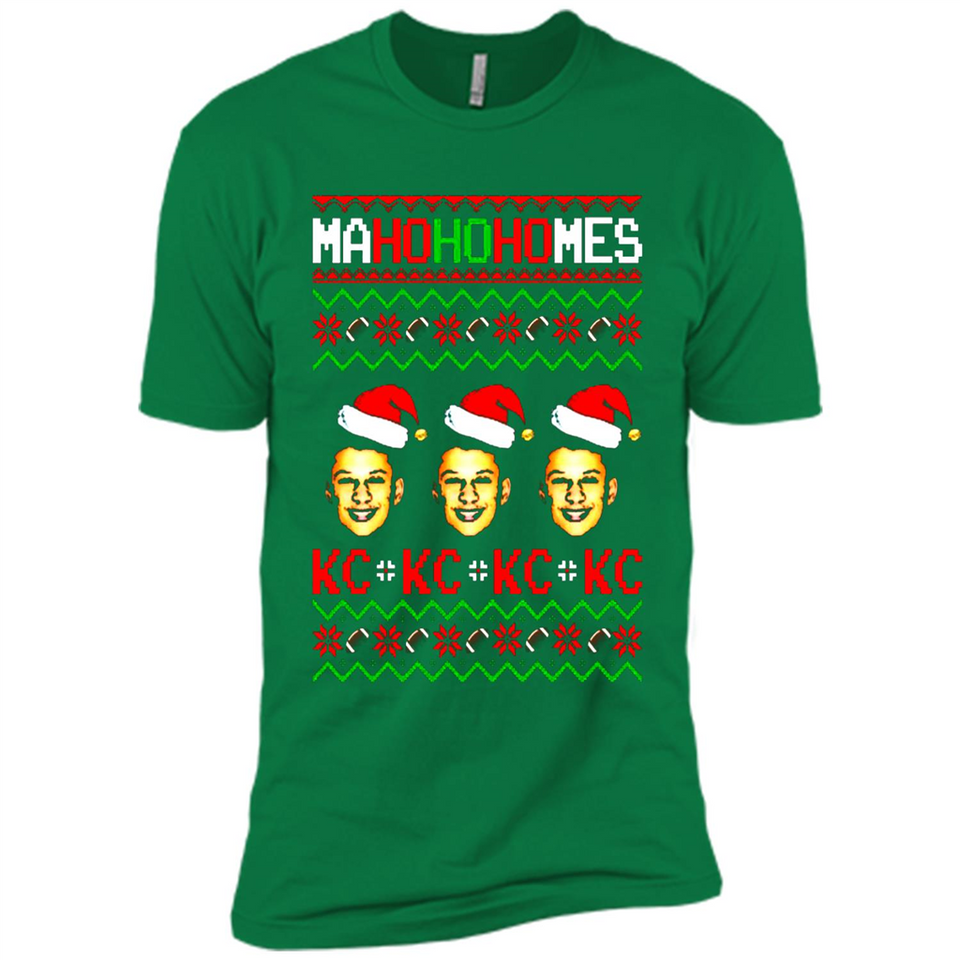 Patrick Mahomes Ma Ho Ho Homes Christmas sweatshirt PINGPONG - Premium Short Sleeve T-Shirt