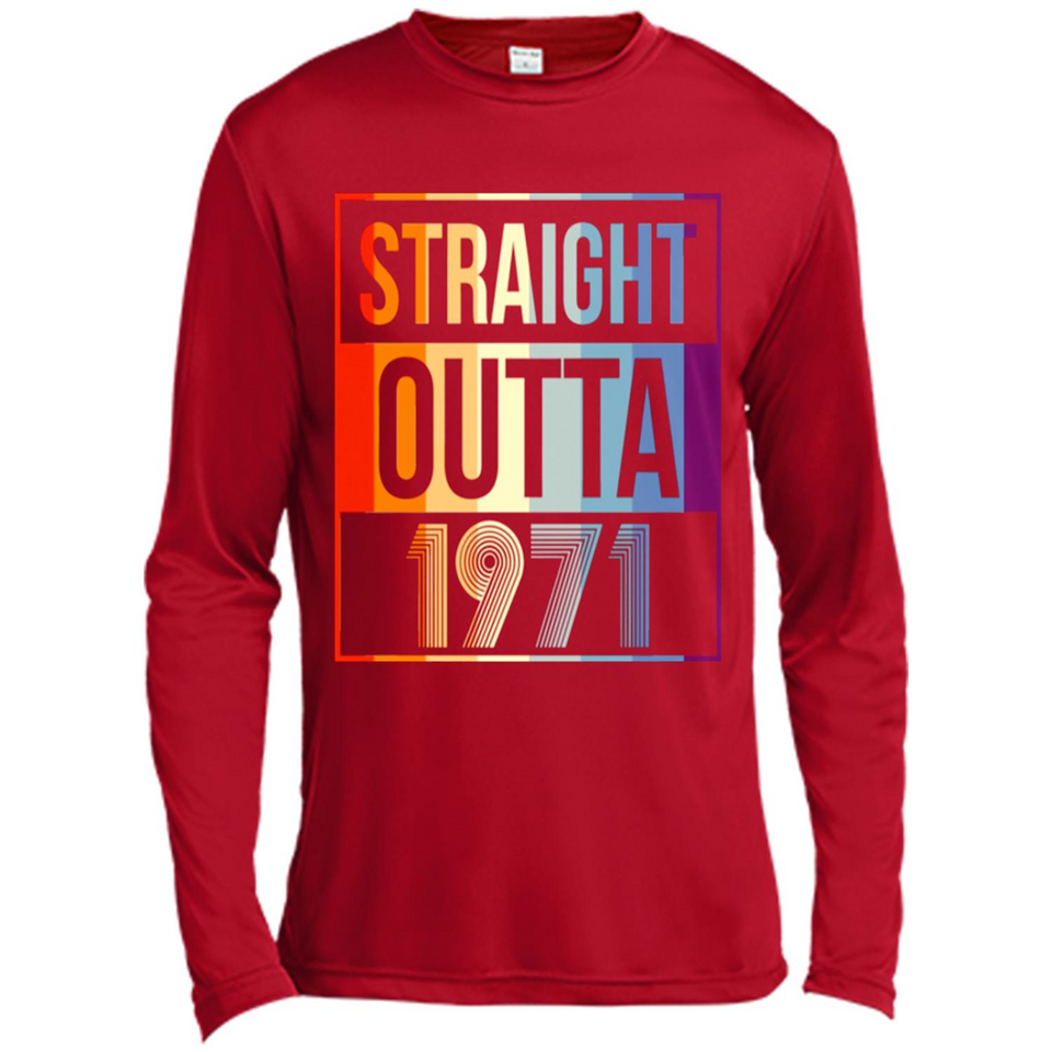 Retro Straight Outta 1971 47 Years Old - Canvas Long Sleeve T-Shirt