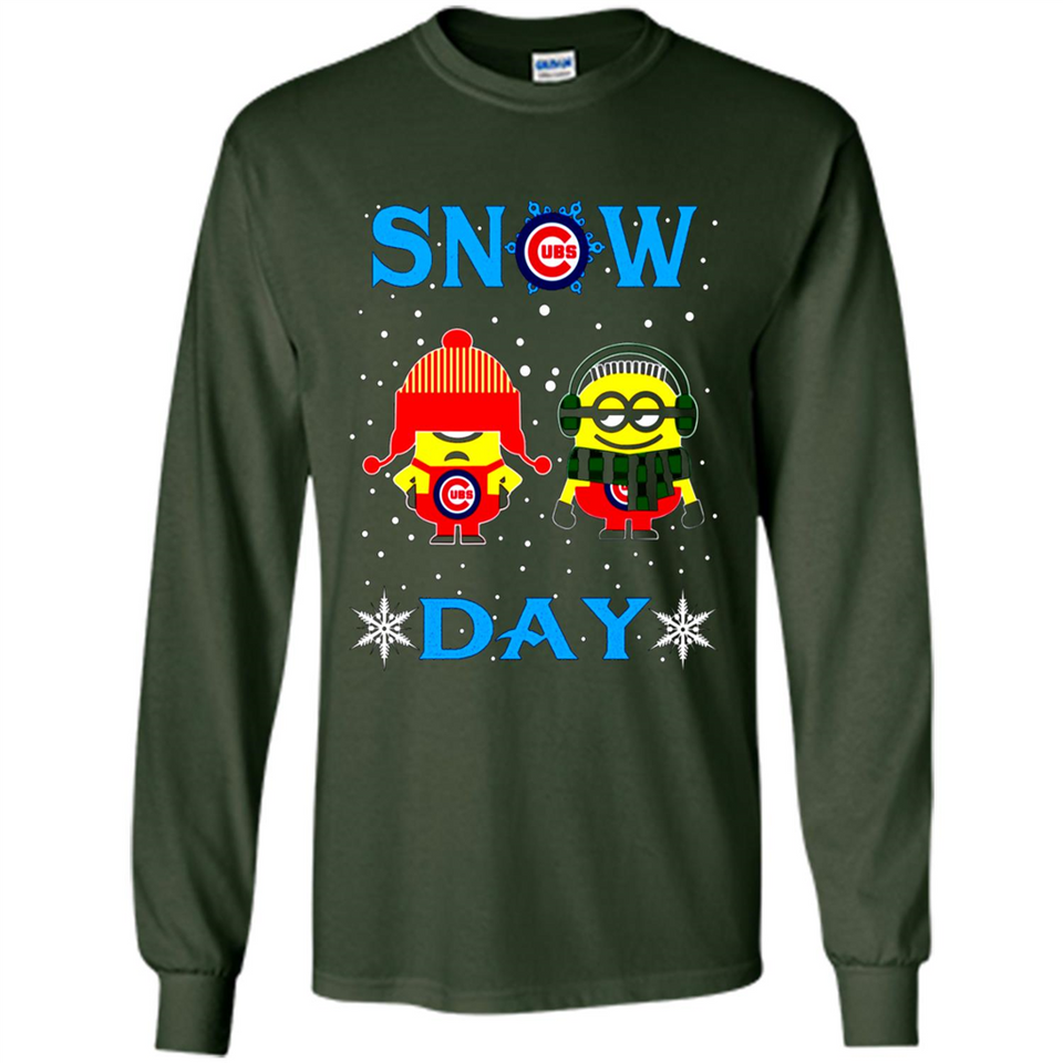 Snow Day Shirt For Chicago Cubs Vs Minion Fans pingpong