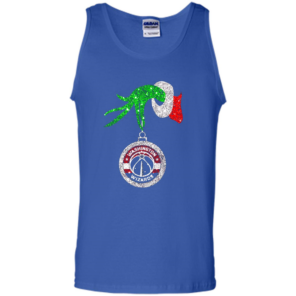 Funny Washington Wizards Glitter Grinch Monogram Ornament Christmas - Tank Top