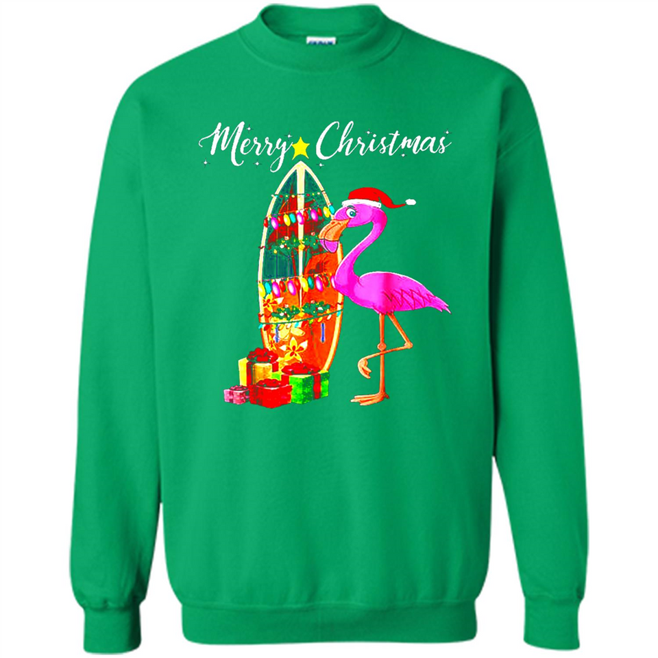 Flamingo Christmas Shirt, Merry Christmas Shirt , Flamingo - Sweatshirt