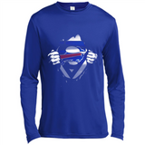 Buffalo Bills And Superman Fans - Canvas Long Sleeve T-Shirt