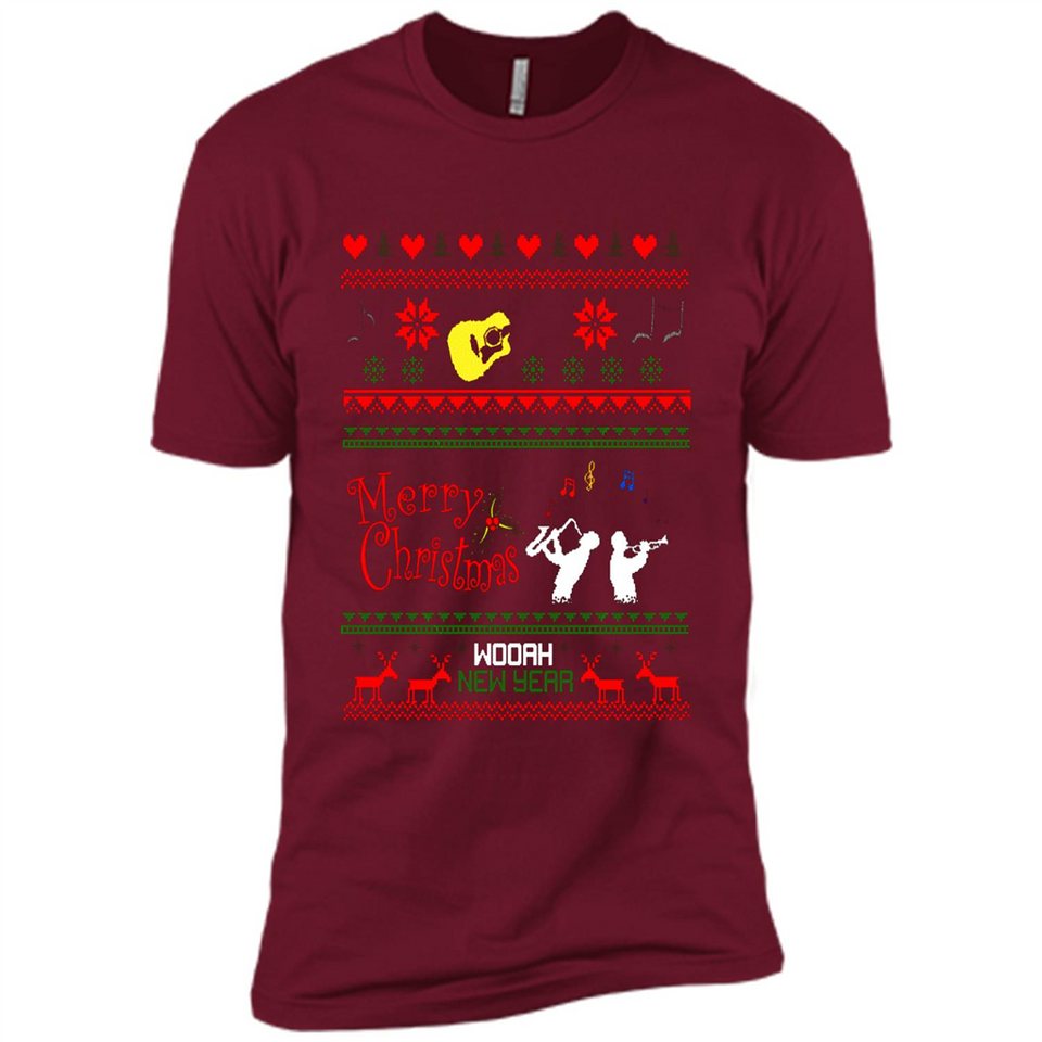 Music Ugly Christmas SweatShirt - Premium Short Sleeve T-Shirt