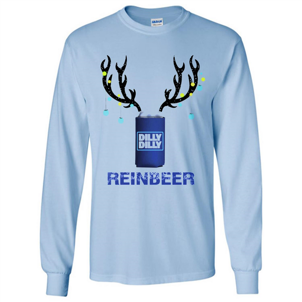 Dilly Dilly Reinbeer Funny Beer Reindeer Christmas Sporty - Long Sleeve T-Shirt